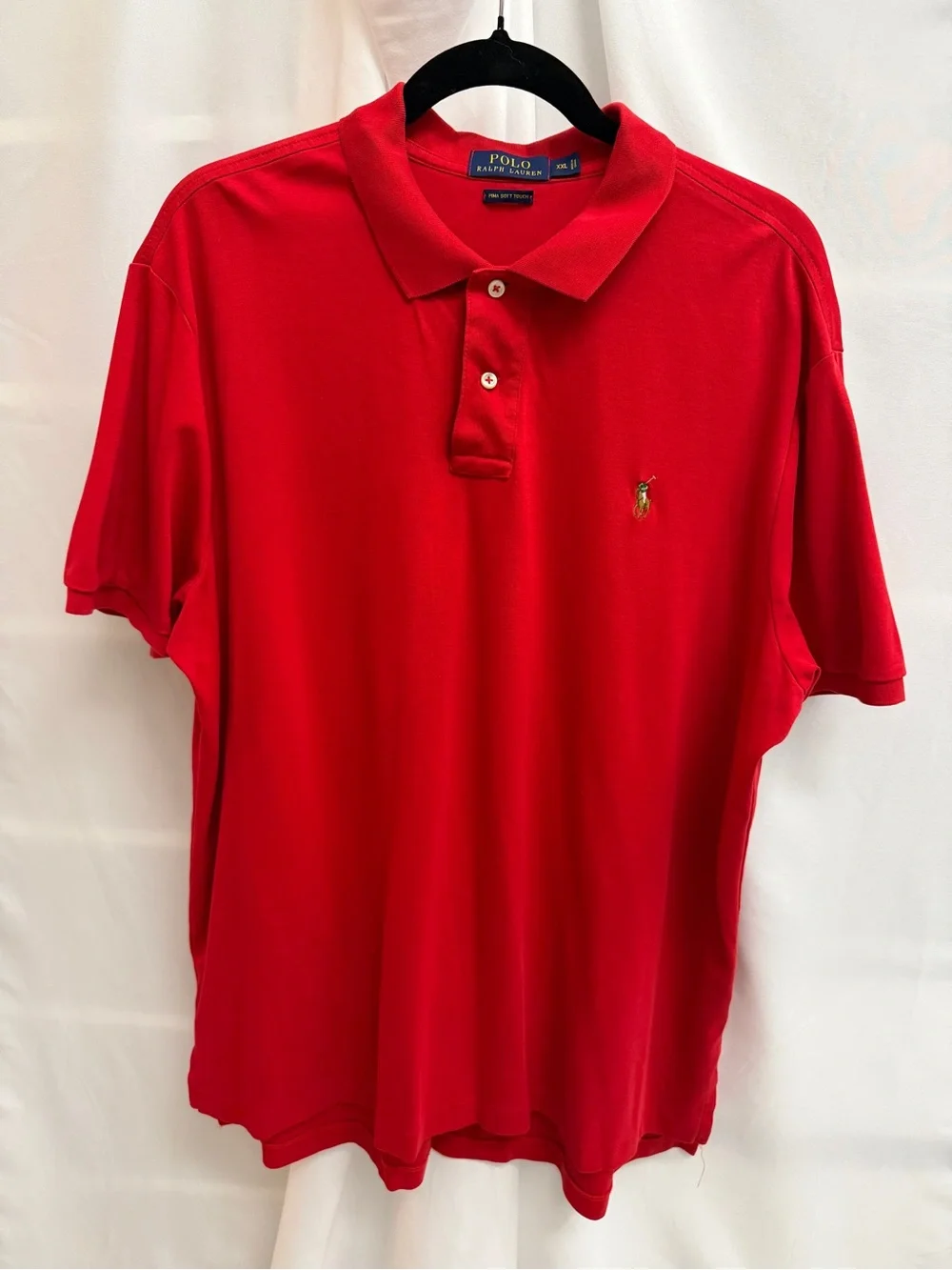 Polo Ralph Lauren Red Pima Soft Touch Polo Shirt Size XXL Multicolor Pony